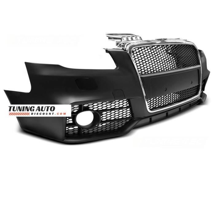 Pare-choc avant Audi A4, 04-08 rs style chrome noir ( 26600 )