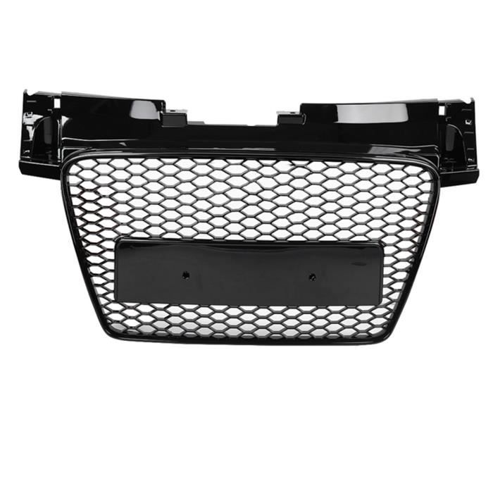 Garosa pour gril de style TTRS Pour TTRS Style avant Sport Hex Mesh Honeycomb Hood Grill noir pour Audi TT / TTS 8J 06-14