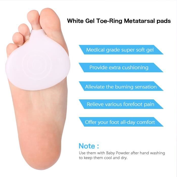 Coussinets avant-pied semelles orthopédiques, coussinets de pied en gel ball pour soulager la douleur des pieds et protéger la