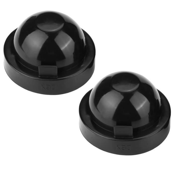 Drfeify Cache-Poussière de Phare 2pcs 90mm Cache-Poussière de Capuchon de Joint de Phare Étanche en Caoutchouc de Voiture Noir