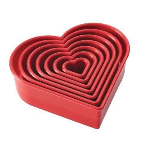 Cake Boss Lot de 7 emporte-pièces en forme de coeur - 55566
