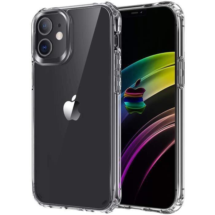Coque iPhone 12 Pro-Max 6.1 Transparente, Protection Complète Brillante TPU Étui Protecteur Ultra Mince Anti-Choc Anti-Rayures Sho