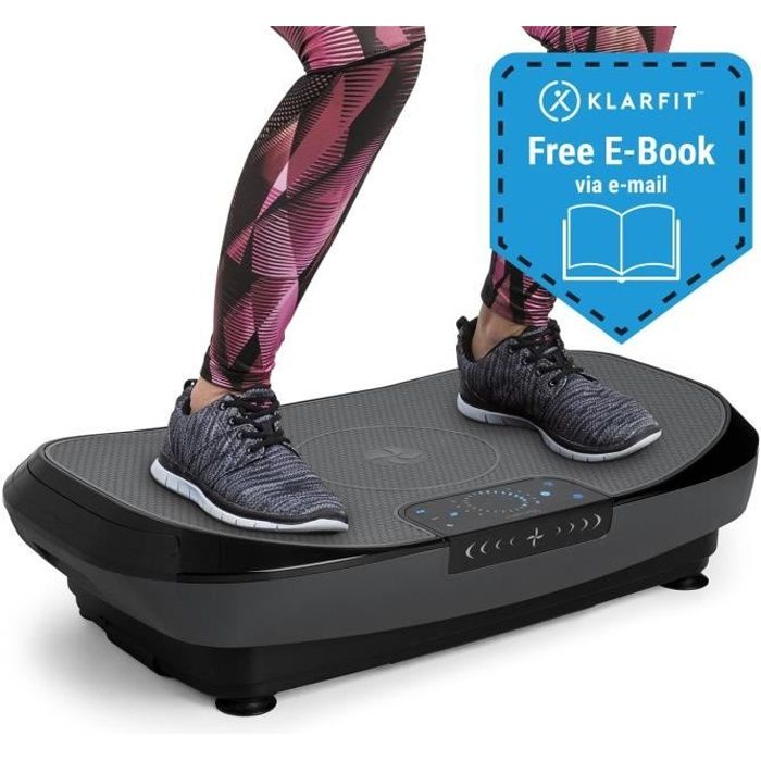 Klarfit VIBE 4DX Pro Plateforme vibrante 300W - 4 modes 4DX TripleMotor - Charge 120kg - Blanc