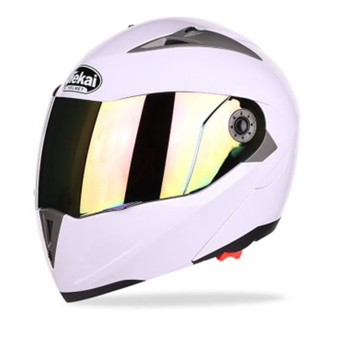 Casque de Moto de marque luxe Casque intégral Double lentille anti-buée Respirant Résistant à l'usure Haute qualité