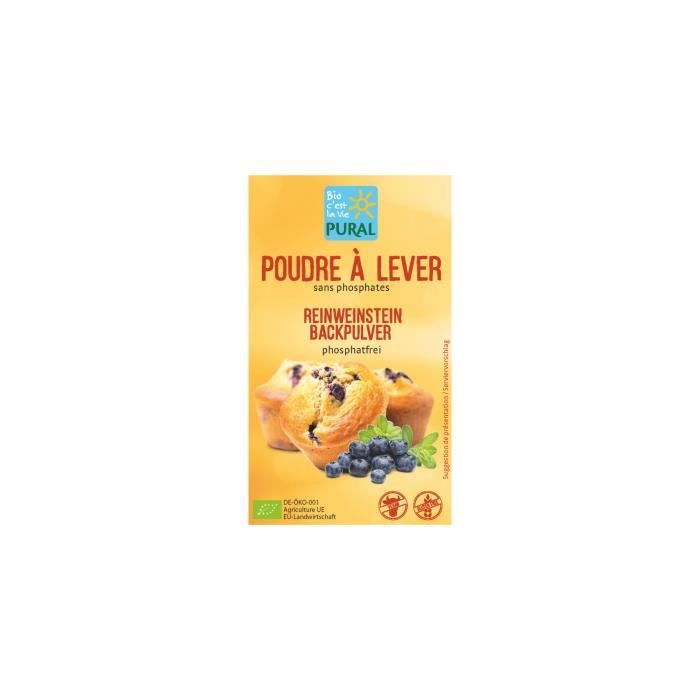 Poudre à lever vegan et sans gluten - 3x21g