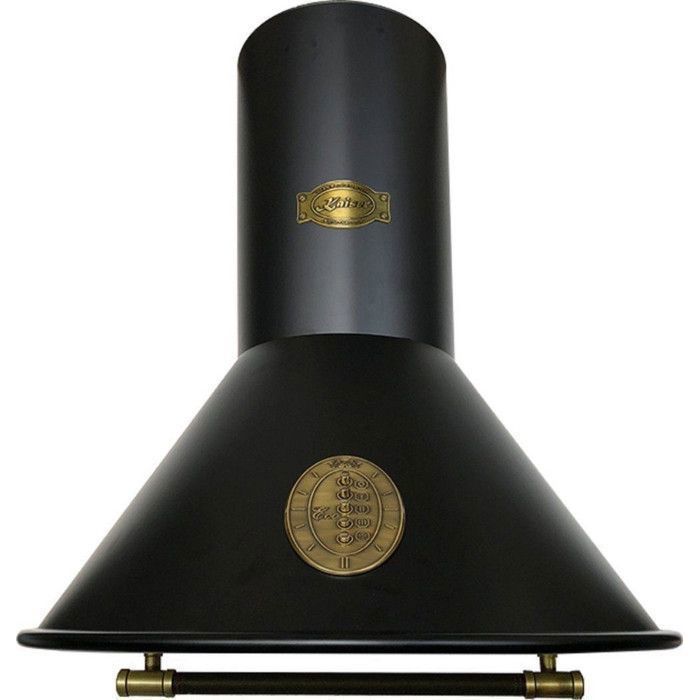 Hotte Murale Kaiser Empire 60 Cm – Débit 910 M³/h | Noir Avec Éléments Bronze | Aspiration & Recyclage