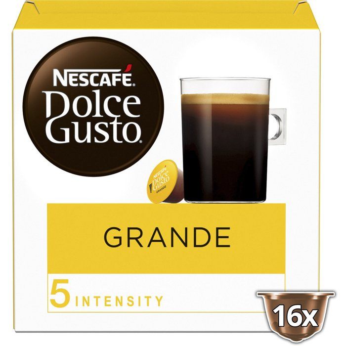 Café capsules Compatible Dolce Gusto grande intensité 5 NESCAFE DOLCE GUSTO la boîte de 16 capsules
