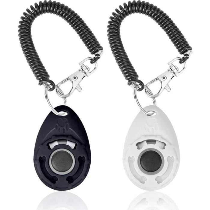 Meilleurs prix pour Lot de 2 clickers de dressage pour chien avec dragonne clicker de dressage pour animaux de compagni VHV