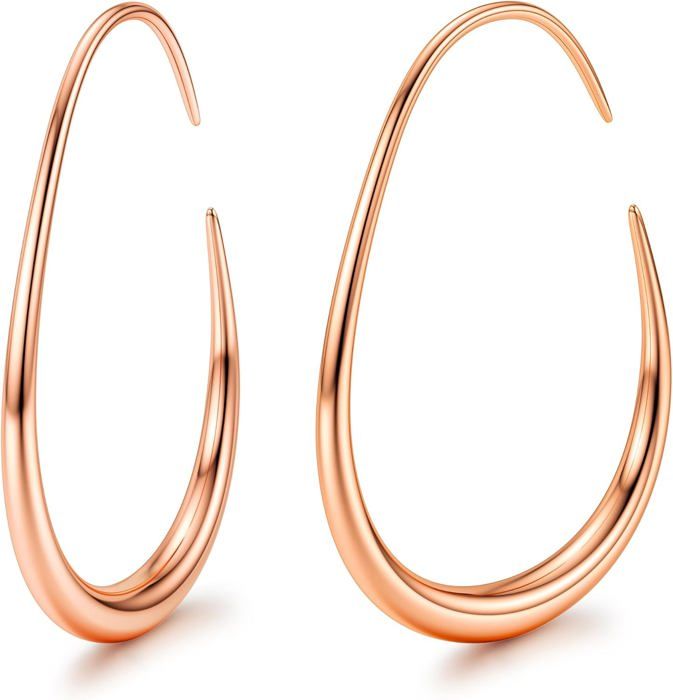 Boucles D'oreilles Créoles - Acier Inoxydable Plaqué Or - 2,5 Cm - Femme & Enfant