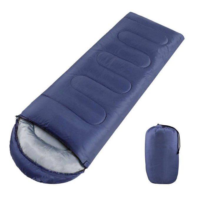Sacs de couchage pour adultes sac de couchage enveloppe simple pour adulte pour 3 saisons camping léger et randonnéebleu marine