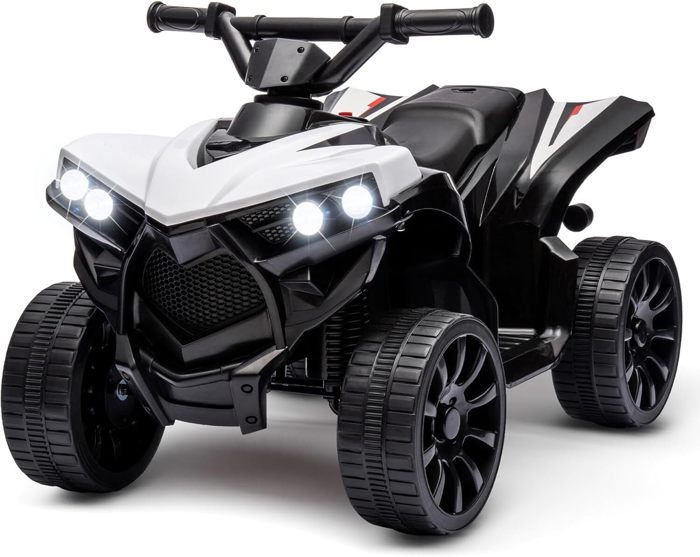 Quad électrique Enfant 6V, Voiture électrique Enfants, Avec Phares LED Klaxon70 X 42 X 45 Cm Electrique Enfant De 3 Ans Poignee Et Selle Ergonomiqueblanc 88184844