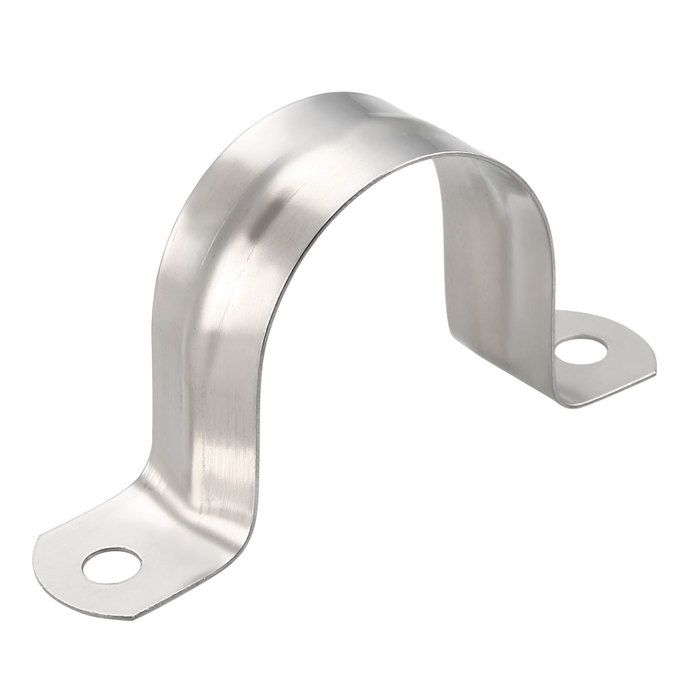 sourcing map 12pcs 20mm Collier de Serrage 304 Inox Acier Caoutchouc Amorti Isolé Attache Grillage Rigide Sangle Clip Fixation Tube Tuyau