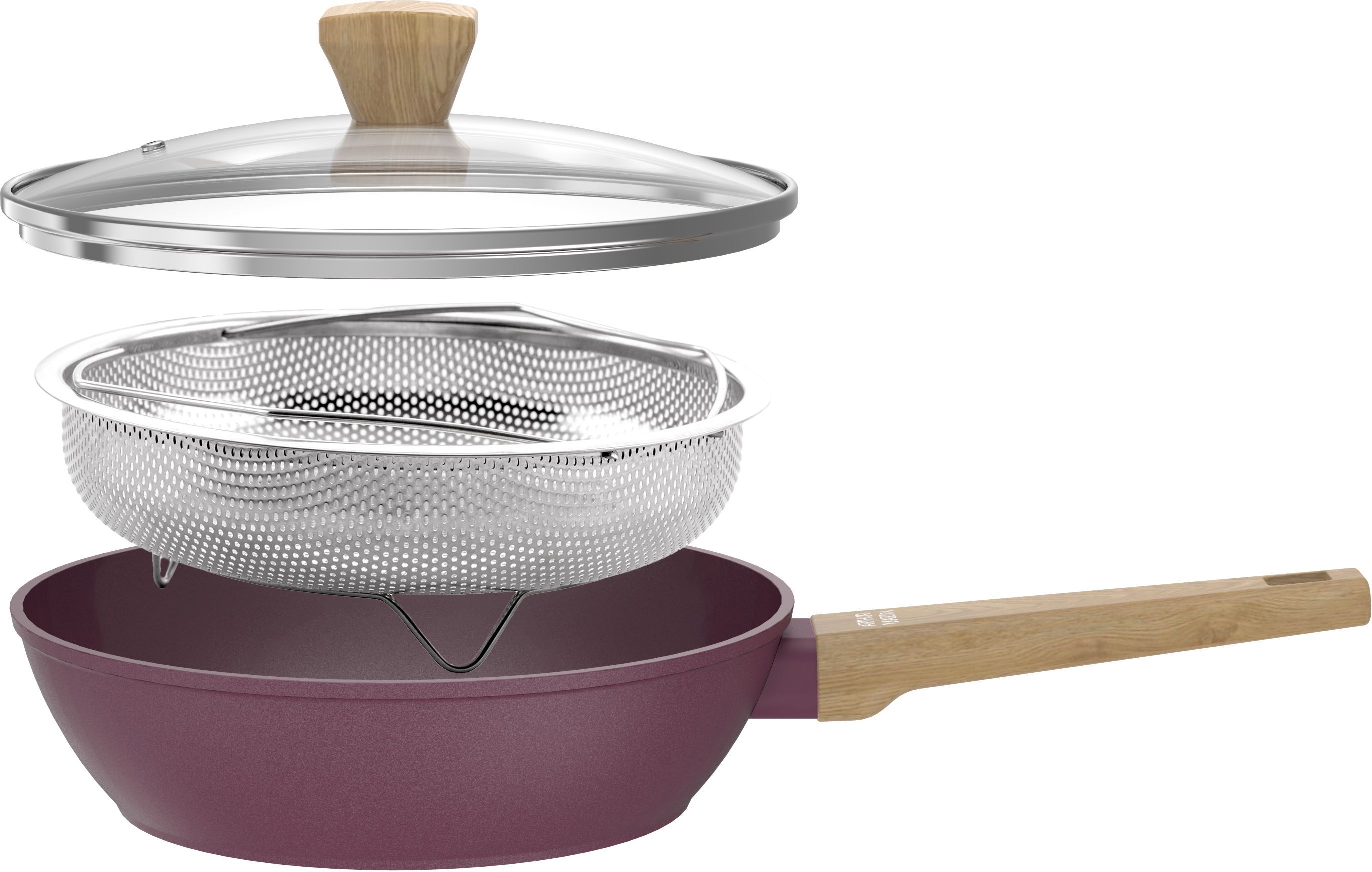 Sauteuse Tous feux dont induction ARTHUR MARTIN AM3056 Revêtement céramique Ø 24 cm Couvercle et panier inox