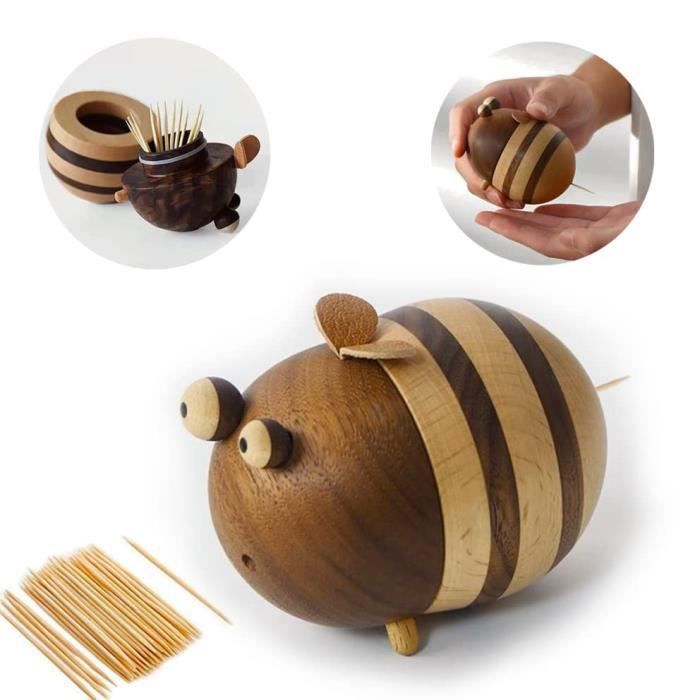 2 Distributeurs Cure-Dents Design - Gadget Cuisine Hygénique