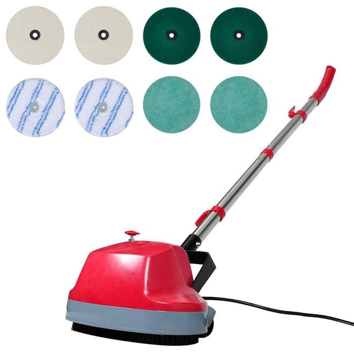 Polisseuse et laveur de plancher - vidaXL - Double tête - 5 en 1 - Rouge