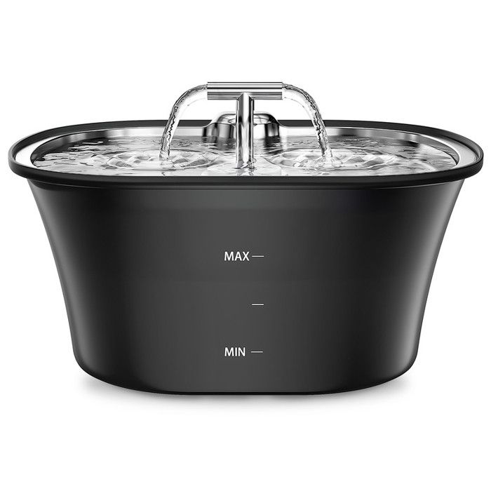 Fontaine à eau pour Chat - BALIMO - 25L - Inox - Éclairage LED - Ultra silencieuse