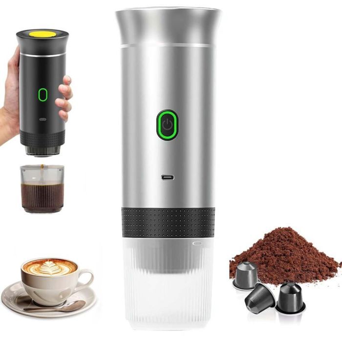Machine à Café Portable 3 En 1 15 Bars - Cafetière Expresso USB Orange - Réservoir 90ml
