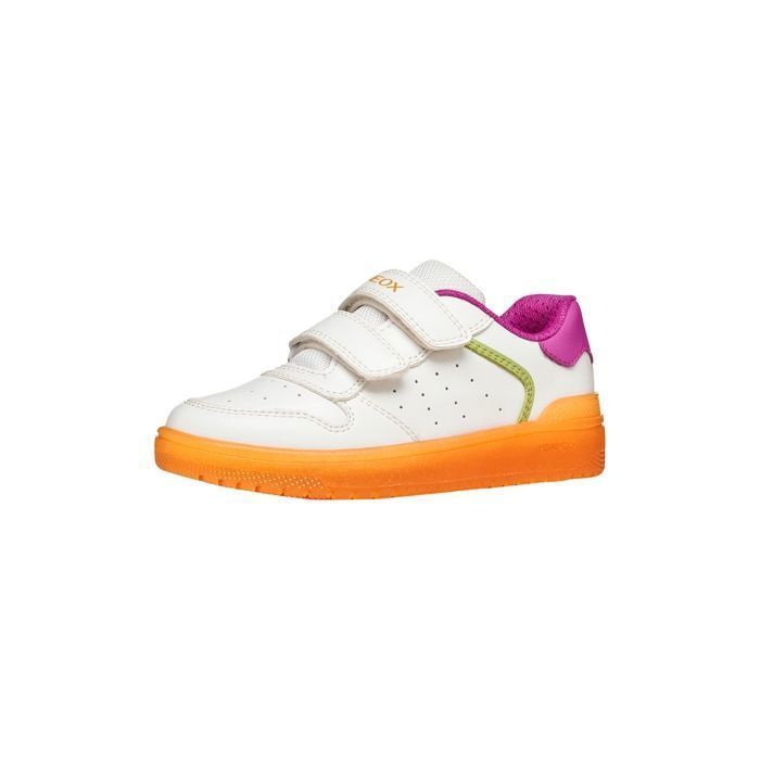 Geox Basket à Scratch Junior Geox Washiba - Blanc - Orange