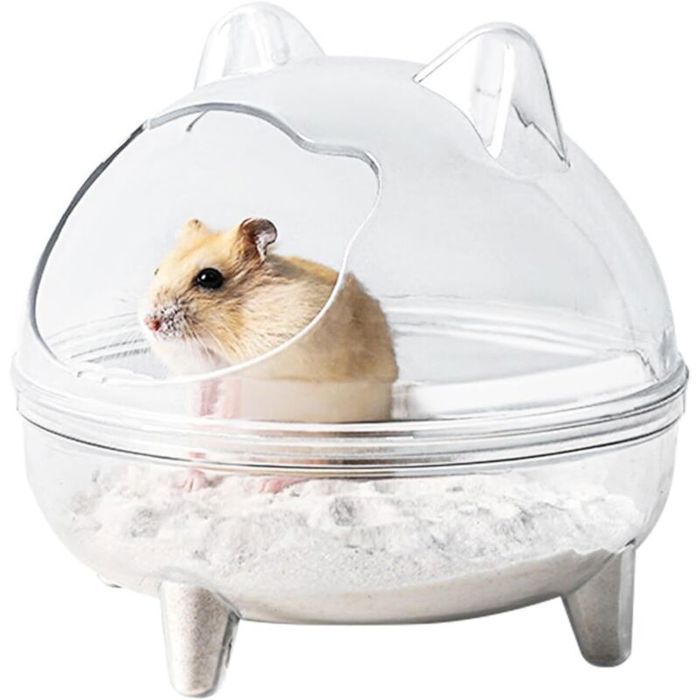 Bac à litière pour hamster - Unbrand - Forme dours adorable - Polyvalent: bain de sable et de poussière