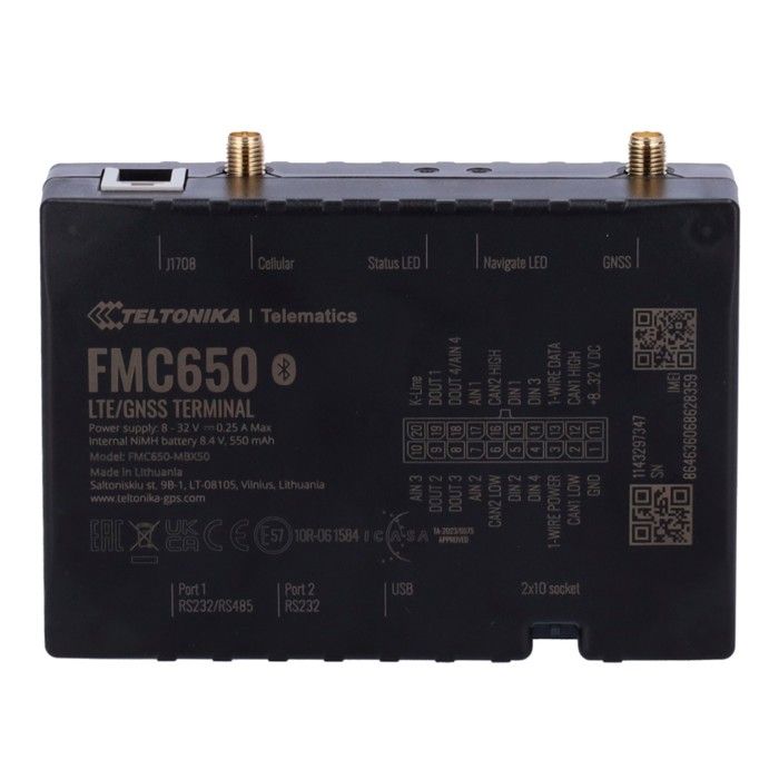 Traceur de Véhicule - TELTONIKA - TK-FMC650 - 4G/2G - BLE - Dual SIM/eSIM