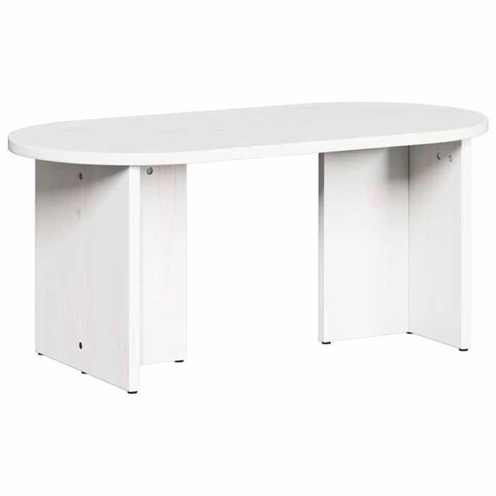 Chic Table basse Blanc 80 x 39 5 x 35 cm Bois de pin massif - Table de salon &1_17889