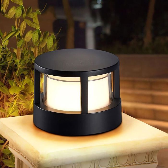 Borne Lumineuse Extérieure LED 15W - MAX® - Lampe Jardin IP65 Étanche - Noir - Aluminium E27 Blanc Chaud Borne Lumineuse Extérieure LED 15W - MAX® - Lampe Jardin IP65 Étanche - Noir - Aluminium E27 Blanc Chaud