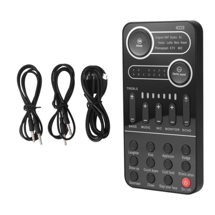 Changeur De Voix Portable - 10 Effets, 8 Sons Amusants - Compatible PC, Téléphone, Streaming, Karaoké