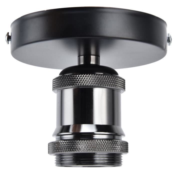 Douille Luminaire Vintage En Aluminium Avec Chaîne De Traction - Culot E27, 250W, Couleur Bronze