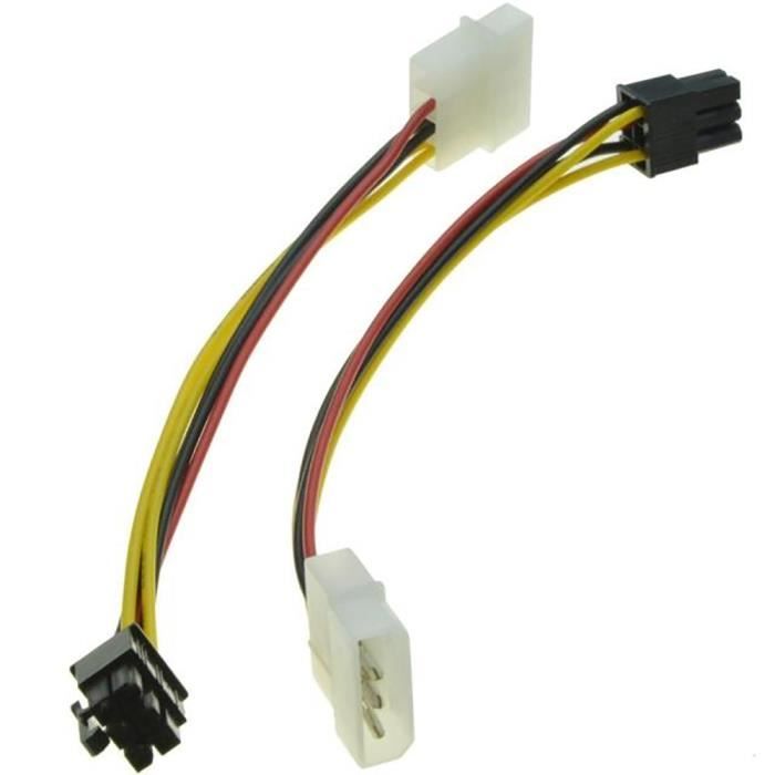 Cable Adaptateur De Convertisseur De Puissance Pour Carte Video Pcie Express A 4 Broches Molex A 6 Broches Pci Express Cable De Prix Pas Cher Cdiscount