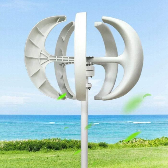 Générateur d'éolienne, axes verticaux éoliennes, lanterne éolienne avec contrôleur 600W 24V 5 lames