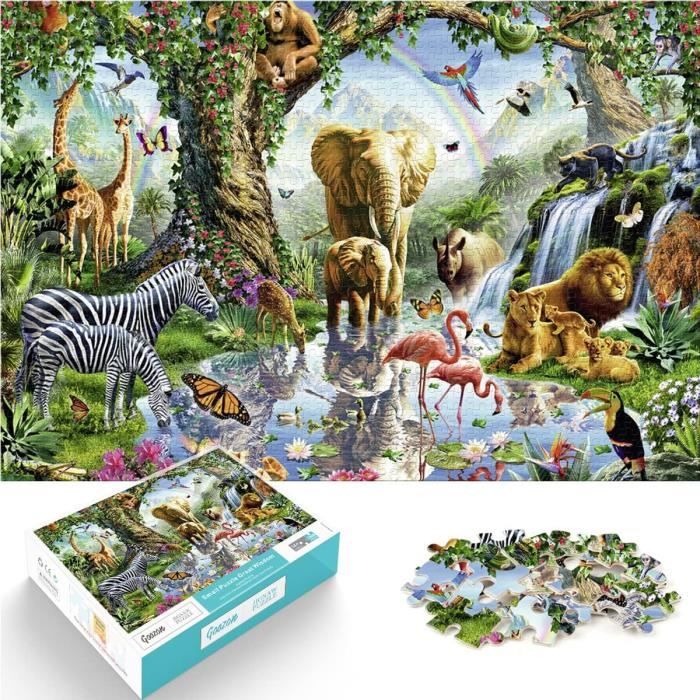 Adultes Et Enfants Puzzles 1000 Pièces Puzzles Monde Animal Puzzle Puzzle  Animaux Colorés Puzzles Éducation Jouets Jeux Fami[u4393] - Cdiscount Jeux  - Jouets