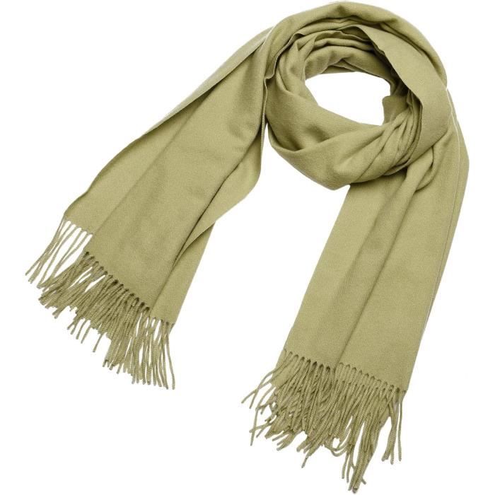Echarpe étole scarf vert pois cachemire laine top qualité chaude cadeau