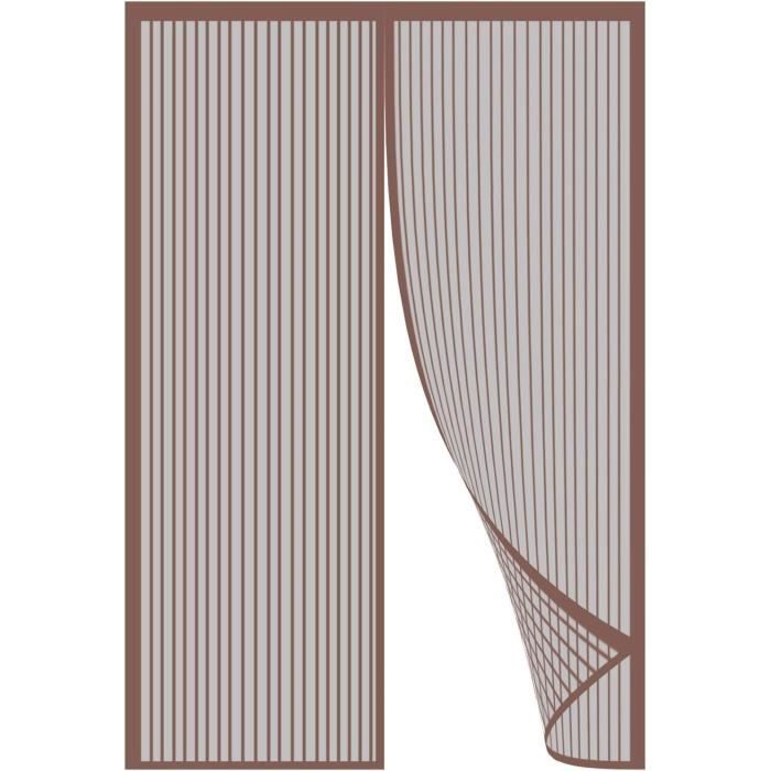 Moustiquaire Magnétique Pour Portes | 100 X 230 Cm | Installation Sans Outils Avec Magnets Et Adhésif | Noir | Polyester - Maison