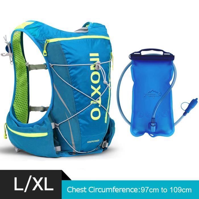 Sac a dos Ultra Trail pour la course a pied en plein air gilet d hydratation reflechissant unisexe Marathon LXL Blue bag 1.5L Cdiscount