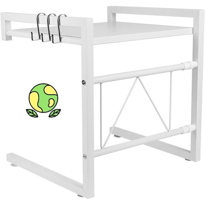 économie D'espace Support Extensible 3 Étagères Pour Four Micro-ondes - Métal Réglable, 25kg Par Niveau - Gain De Place Cuisine étagère Télescopique Métal