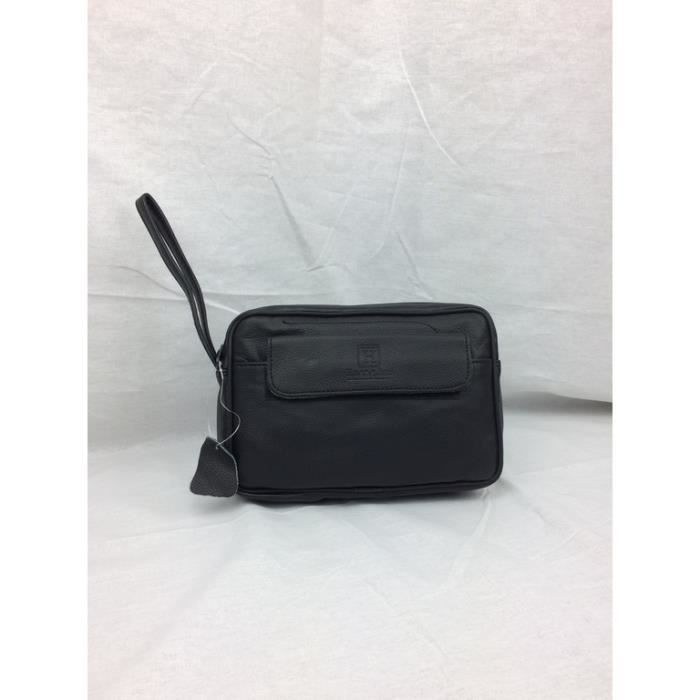SACOCHE PORTEE MAIN - CUIR GRAINE HOMME - Cdiscount Bagagerie - Maroquinerie