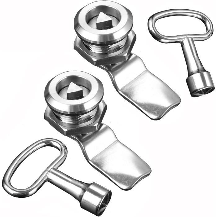 Serrure à Cames Tubulaire En Acier Inox, Pour Boîte Compteur Gaz/électricité, Avec Clé