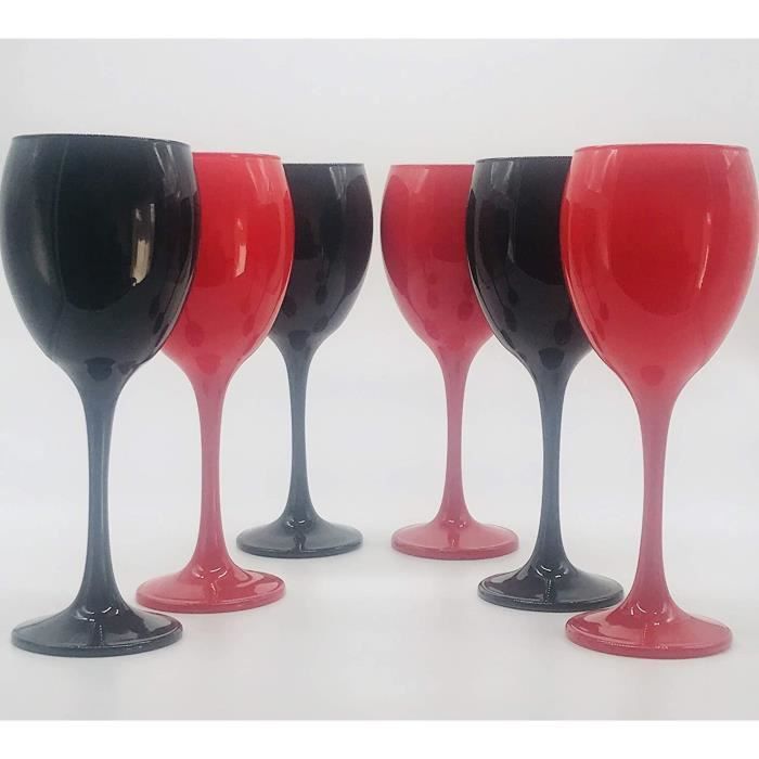 Verre à vin rouge long 6 verres de fête de vaisselle de fantaisie de tige de nouveauté 