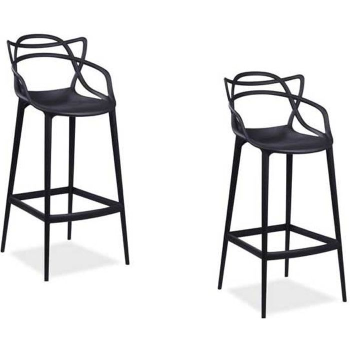 Tabouret De Bar Stool Noir Master Chaise Haute Cuisine Achat