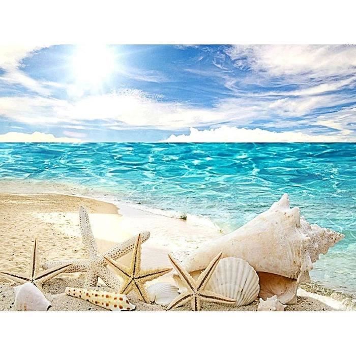 Kit De Peinture Diamant 5D Pour Coquilles D'Étoiles De Mer Colorées