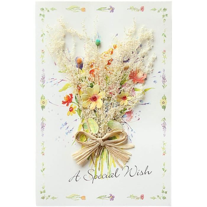 Xeonzone Carnation Flower Carte De Voeux Cartes D Anniversaire Cartes De Remerciement Fleurs Sechees Carte Postale Decoree Po 81 Cdiscount Maison