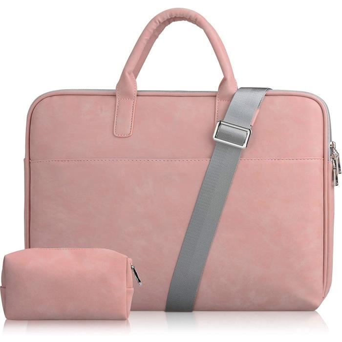 Sacoche Ordinateur Portable 15.6 Pouces Imperméable Porte-Documents Sac pc  Tablette Ordinateur Sac à Bandoulière pour Femmes/Hommes/Affaires Noir :  : Informatique