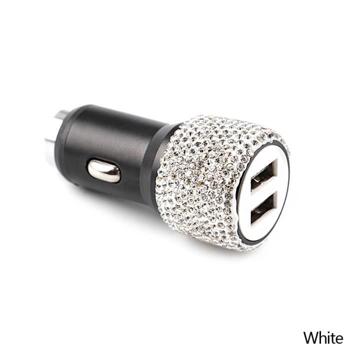 Kit Décoration Voiture Bling Bling Rose – Support Téléphone, Chargeur USB, Autocollants Strass (5 Pièces)