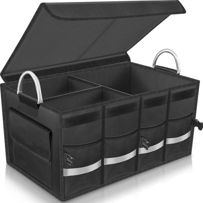 Organisateur de Coffre de Voiture Pliable Imperméable avec Couvercle Boîte  de Rangement Sac de Rangement Voiture Durable en 1680D - Cdiscount Auto