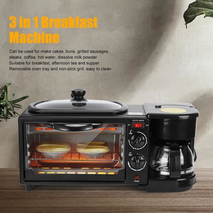 Generic Machine à Café électrique & Machine à Petit-déjeuner électrique (poêle à Frire Mini Four) - Multifonction 3 En 1 - 12Litres - 1250w - Prix Pas Cher | SN