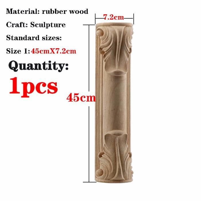 Lot De 4 Embouts Décoratifs En Bois Massif Sculpté - Boules Pour Tringles à Rideaux, Meubles Et Loisirs Créatifs