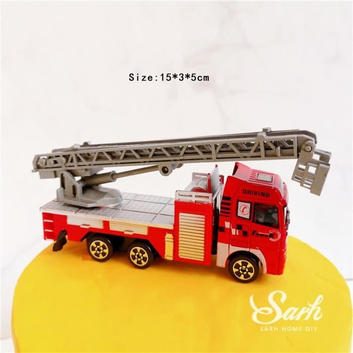 Figurine Decor Gateau Pompier Ensemble Echelle De Feu Camion Decoration Pour Le Jour Des Enfants Reservoir Type Fire Ladder Truck Cdiscount Maison