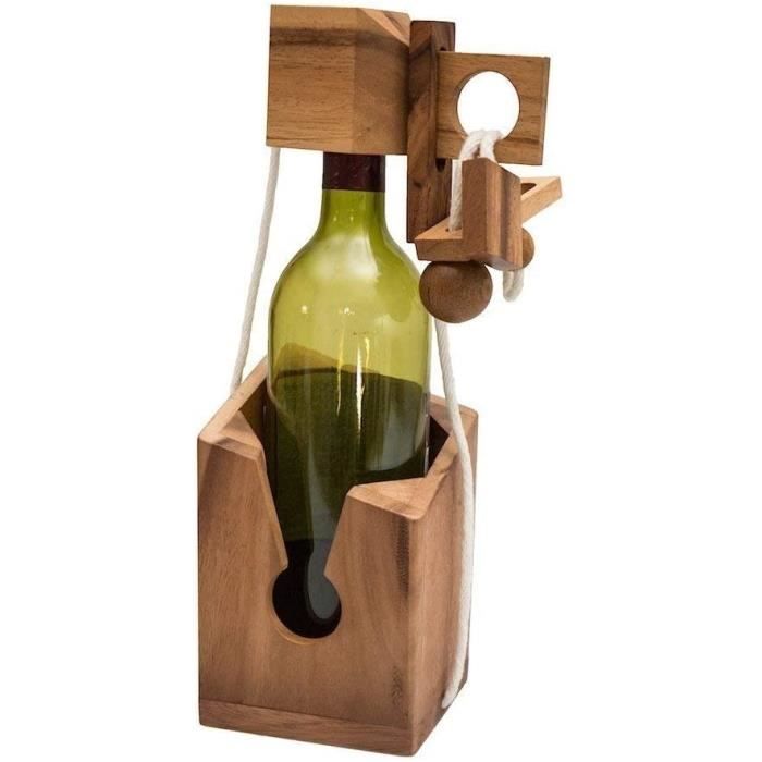 Puzzle casse-tête Jouet Accessoire de vin « Ne cassez pas la bouteille » Puzzle en bois Cadeaux et bouteille spéciale by CASCACAVELLE 