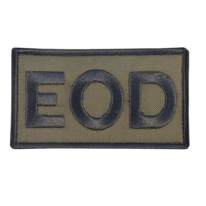 2AFTER1 EOD Olive Drab Green OD Explosive Ordnance Disposal Army Embroidered Sew Iron on Patch 