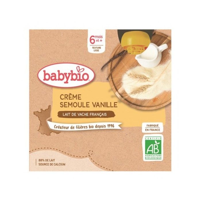 Babybio Desserts Lactes Gourde Creme Semoule Vanille 6m Bio 4 X 85g Achat Vente Dessert Lacte Babybio Desserts Lactes Gourde Creme Semoule Vanille 6m Bio 4 X 85g Cdiscount Pret A Porter